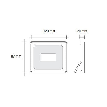 Vivida proiettore esterno 20w 4000k 1783lm ip65